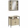 Set de muebles de baño 2 pzas madera contrachapada roble Sonoma de , Muebles de baño - Ref: Foro24-3214716, Precio: 122,91 €,...