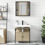 Set de muebles de baño 2 pzas madera contrachapada roble Sonoma de , Muebles de baño - Ref: Foro24-3214716, Precio: 122,91 €,...
