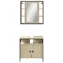 Set de muebles de baño 2 pzas madera contrachapada roble Sonoma de , Muebles de baño - Ref: Foro24-3214716, Precio: 122,91 €,...