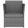 Silla de jardín con taburete ratán sintético gris antracita de vidaXL, Sillas de jardín - Ref: Foro24-48193, Precio: 152,62 €...