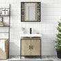 Set de muebles de baño 2 pzas madera contrachapada roble Sonoma de , Muebles de baño - Ref: Foro24-3214721, Precio: 136,86 €,...