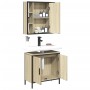 Set de muebles de baño 2 pzas madera contrachapada roble Sonoma de , Muebles de baño - Ref: Foro24-3214721, Precio: 136,86 €,...