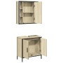 Set de muebles de baño 2 pzas madera contrachapada roble Sonoma de , Muebles de baño - Ref: Foro24-3214721, Precio: 136,86 €,...