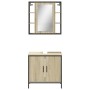 Set de muebles de baño 2 pzas madera contrachapada roble Sonoma de , Muebles de baño - Ref: Foro24-3214721, Precio: 136,86 €,...