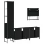 Juego de muebles de baño 4 pzas madera contrachapada negro de , Muebles de baño - Ref: Foro24-3214685, Precio: 247,19 €, Desc...