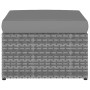 Silla de jardín con taburete ratán sintético gris antracita de vidaXL, Sillas de jardín - Ref: Foro24-48193, Precio: 152,62 €...