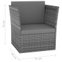 Silla de jardín con taburete ratán sintético gris antracita de vidaXL, Sillas de jardín - Ref: Foro24-48193, Precio: 152,62 €...