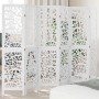 Biombo separador de 6 paneles madera maciza Paulownia blanco de , Divisores de ambientes - Ref: Foro24-358745, Precio: 163,35...