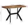 Mesa de comedor madera maciza de mango 110x55x75 cm de , Mesas de cocina y de comedor - Ref: Foro24-358881, Precio: 182,25 €,...