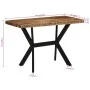Mesa de comedor madera maciza de mango 110x55x75 cm de , Mesas de cocina y de comedor - Ref: Foro24-358881, Precio: 207,27 €,...