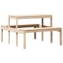 Mesa de picnic madera maciza de pino 110x134x75 cm de , Mesas de jardín - Ref: Foro24-832557, Precio: 116,73 €, Descuento: %