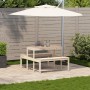 Mesa de picnic madera maciza de pino 110x134x75 cm de , Mesas de jardín - Ref: Foro24-832557, Precio: 116,73 €, Descuento: %