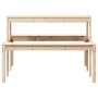 Mesa de picnic madera maciza de pino 110x134x75 cm de , Mesas de jardín - Ref: Foro24-832557, Precio: 116,73 €, Descuento: %