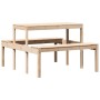 Mesa de picnic madera maciza de pino 110x134x75 cm de , Mesas de jardín - Ref: Foro24-832557, Precio: 116,73 €, Descuento: %