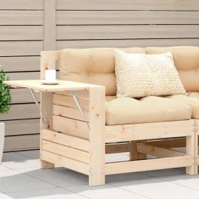 Garden sofa with armrest side table solid pine wood by , Outdoor sofas - Ref: Foro24-844878, Price: 62,80 €, Discount: %