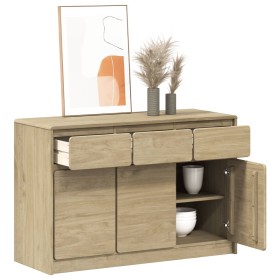 Aparador SAUDA madera maciza pino color roble 114x43x75,5 cm de , Aparadores - Ref: Foro24-377601, Precio: 178,68 €, Descuent...