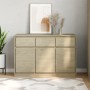 Aparador SAUDA madera maciza pino color roble 114x43x75,5 cm de , Aparadores - Ref: Foro24-377601, Precio: 178,68 €, Descuent...