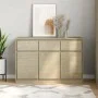 Aparador SAUDA madera maciza pino color roble 114x43x75,5 cm de , Aparadores - Ref: Foro24-377601, Precio: 175,90 €, Descuent...