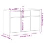 Aparador SAUDA madera maciza pino color roble 114x43x75,5 cm de , Aparadores - Ref: Foro24-377601, Precio: 178,68 €, Descuent...