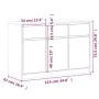 Aparador SAUDA madera maciza pino color roble 114x43x75,5 cm de , Aparadores - Ref: Foro24-377601, Precio: 175,90 €, Descuent...