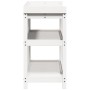 Mesa plantación con estantes madera pino blanco 108x45x86,5 cm de , Soportes para macetas - Ref: Foro24-832438, Precio: 144,6...