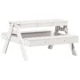 Mesa de pícnic para niños madera maciza pino blanco 88x97x52 cm de , Mesas de jardín - Ref: Foro24-832597, Precio: 82,64 €, D...