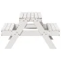 Mesa de pícnic para niños madera maciza pino blanco 88x97x52 cm de , Mesas de jardín - Ref: Foro24-832597, Precio: 82,64 €, D...