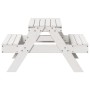 Mesa de pícnic para niños madera maciza pino blanco 88x97x52 cm de , Mesas de jardín - Ref: Foro24-832597, Precio: 83,41 €, D...