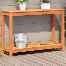 Mesa de plantación y estante madera maciza marrón 108x35x75 cm de , Soportes para macetas - Ref: Foro24-844630, Precio: 89,81...
