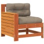 Sofá jardín con reposabrazos y cojín madera pino marrón cera de , Sofás de exterior - Ref: Foro24-844922, Precio: 97,04 €, De...