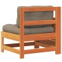 Sofá jardín con reposabrazos y cojín madera pino marrón cera de , Sofás de exterior - Ref: Foro24-844922, Precio: 97,04 €, De...
