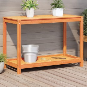 Mesa de plantación y estante madera maciza marrón 108x50x75 cm de , Soportes para macetas - Ref: Foro24-844632, Precio: 76,96...