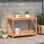 Mesa de plantación y estante madera maciza marrón 108x50x75 cm de , Soportes para macetas - Ref: Foro24-844632, Precio: 76,96...