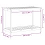 Mesa de plantación y estante madera maciza marrón 108x50x75 cm de , Soportes para macetas - Ref: Foro24-844632, Precio: 76,96...