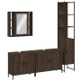 Set de muebles de baño 4 pzas madera contrachapada marrón roble de , Muebles de baño - Ref: Foro24-3214754, Precio: 272,06 €,...