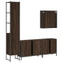 Set de muebles de baño 4 pzas madera contrachapada marrón roble de , Muebles de baño - Ref: Foro24-3214754, Precio: 272,06 €,...