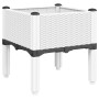 Jardinera con patas PP blanco 40x40x42 cm de , Maceteros y jardineras - Ref: Foro24-367889, Precio: 36,80 €, Descuento: %
