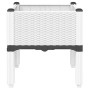 Jardinera con patas PP blanco 40x40x42 cm de , Maceteros y jardineras - Ref: Foro24-367889, Precio: 36,80 €, Descuento: %