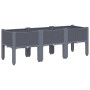 Jardinera con patas PP gris 120x40x42 cm de , Maceteros y jardineras - Ref: Foro24-367896, Precio: 83,50 €, Descuento: %
