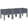 Jardinera con patas PP gris 120x40x42 cm de , Maceteros y jardineras - Ref: Foro24-367896, Precio: 75,21 €, Descuento: %