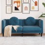 Sofá con cojines 2 plazas terciopelo azul de , Sofás - Ref: Foro24-372640, Precio: 246,78 €, Descuento: %