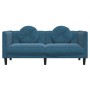 Sofá con cojines 2 plazas terciopelo azul de , Sofás - Ref: Foro24-372640, Precio: 246,78 €, Descuento: %