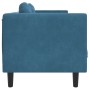 Sofá con cojines 2 plazas terciopelo azul de , Sofás - Ref: Foro24-372640, Precio: 246,78 €, Descuento: %