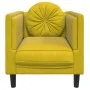 Armchair with yellow velvet cushion by , Sofas - Ref: Foro24-372628, Price: 156,67 €, Discount: %