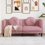 Sofá con cojines 2 plazas terciopelo rosa de , Sofás - Ref: Foro24-372635, Precio: 237,57 €, Descuento: %