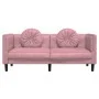 Sofá con cojines 2 plazas terciopelo rosa de , Sofás - Ref: Foro24-372635, Precio: 237,57 €, Descuento: %
