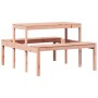 Mesa de pícnic madera maciza Douglas 110x134x75 cm de , Mesas de jardín - Ref: Foro24-832560, Precio: 91,10 €, Descuento: %