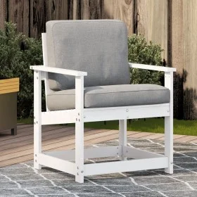 Silla de jardín madera maciza de pino blanco 62x56x77 cm de , Sofás modulares de exterior - Ref: Foro24-832626, Precio: 54,38...