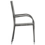 Sillas de jardín apilables 2 unidades ratán sintético gris de vidaXL, Sillas de jardín - Ref: Foro24-46464, Precio: 106,82 €,...