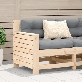 Sofá de jardín con reposabrazos y cojín madera maciza de pino de , Sofás de exterior - Ref: Foro24-844920, Precio: 82,04 €, D...